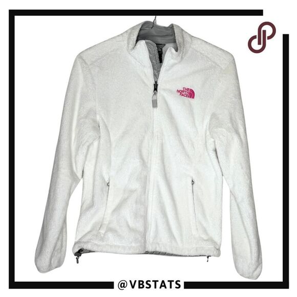 The North Face Women's White Fleece Breast Cancer Zip Osito Jacket White Medium - Picture 1 of 10